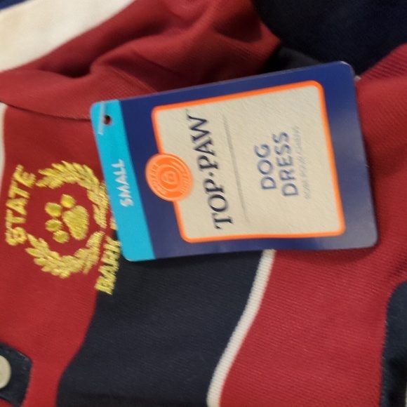 Top Paw Red and Blue Striped Fog Dress Nwt - Picture 4 of 4